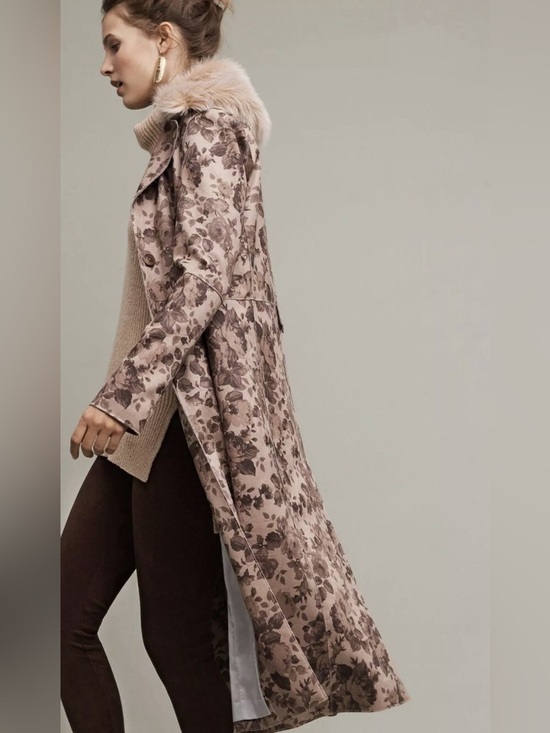 elevenses Jackets & Blazers - elevenses Faux Fur Trim Coat in tan and Beige